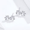 Limited Edition Sterling Silver Dog Double Paw Earrings
