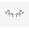 Limited Edition Sterling Silver Dog Double Paw Earrings