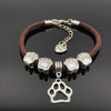 Love My Dog Rope Paw Charm Bracelet (With 2 Free Extra Changeable Charms!)