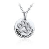 Sterling Silver 'Adopt don't shop' Paw Necklace