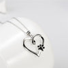 Limited Edition Pure Sterling Silver Heart & Paw Pendant Necklace