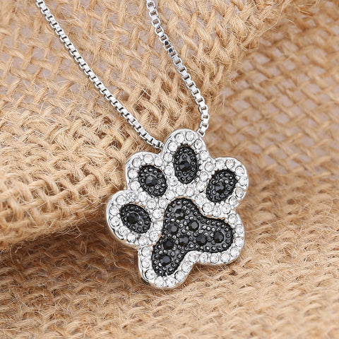 Silver Pet Paw Footprint Cremation - Ash Necklace - Cherished Emblems