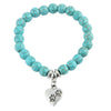 Vintage Paw Bead Pendant Bracelet