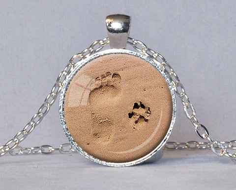 Footprints Pendant Necklace