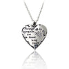 Silver Crystal Dogs Paw and Heart Necklace - "no longer be my side but forever in my heart"