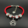 Love My Dog Rope Paw Charm Bracelet (With 2 Free Extra Changeable Charms!)