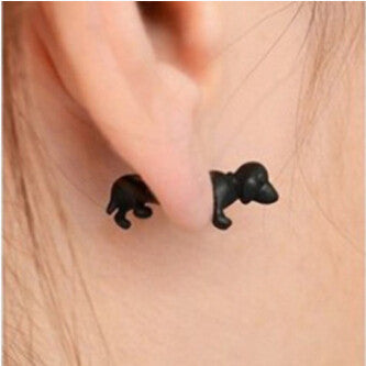 3D Dachshund Earrings