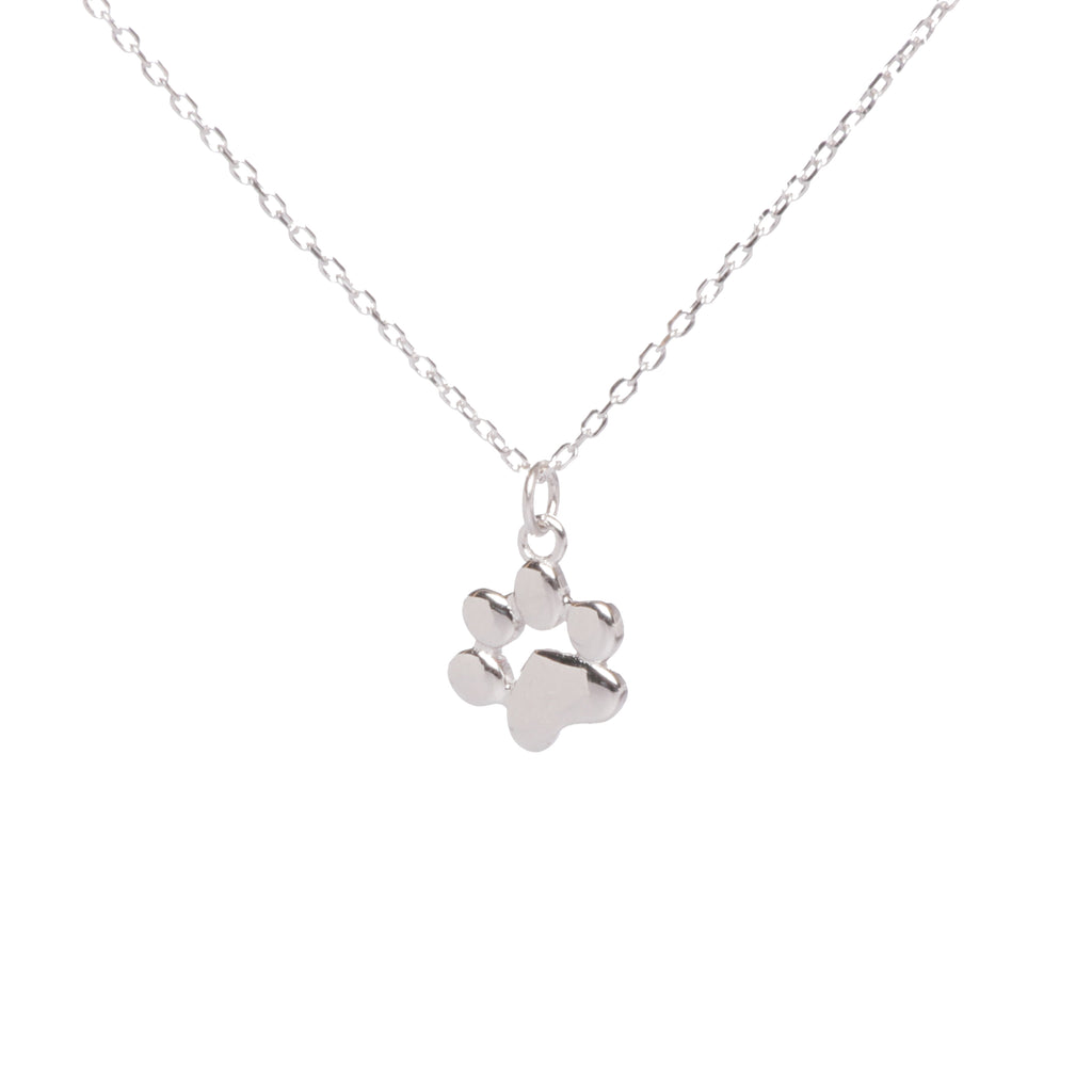 Dog Paw Necklace Initial Necklace 925 Sterling Silver Jewelry Personalized  Monogram Puppy Dog Print - Etsy